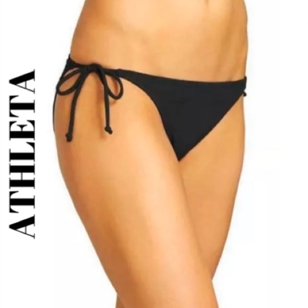 ATHLETA BRAND Black String Bikini Bottom